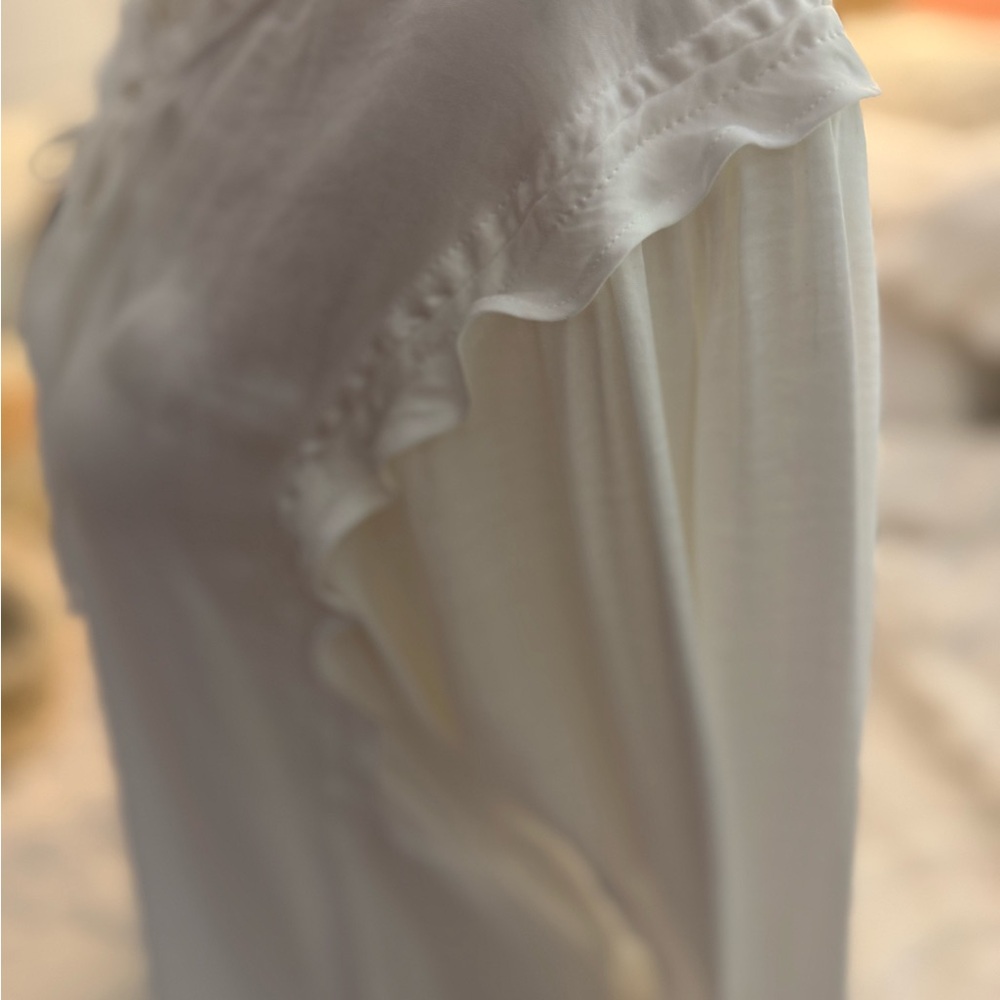 Dolan White Ruffle Blouse - Picture 6 of 7